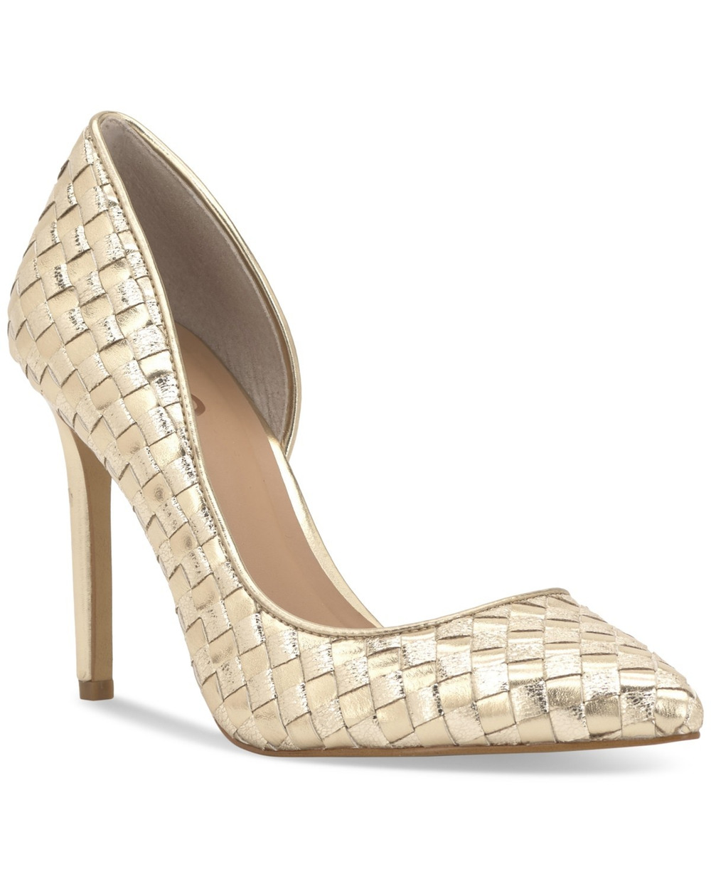 INC International Concepts Women's Gold Kenjay d'Orsay Pumps Shoe Size 10